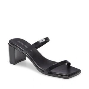 NWOT Jeffrey Campbell Jamm-3 Jelly Slide; Black; Size 8